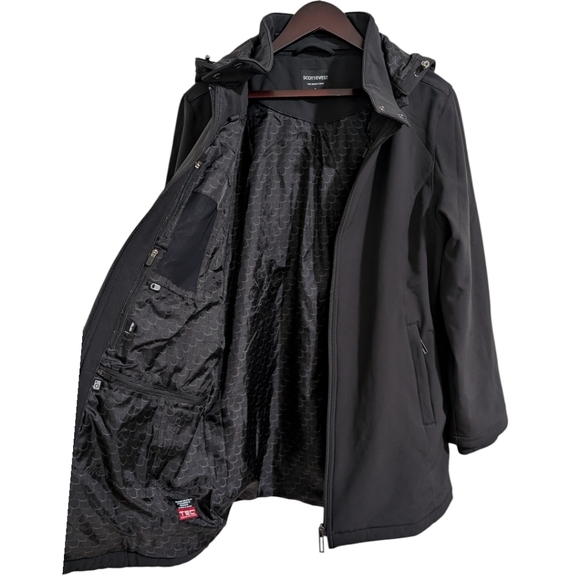 SCOTTeVEST The Penny Coat Black Travel Jacket Women’s Large - Picture 5 of 8